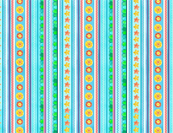 Elizabeth Studios: Little Mermaid - Stripe - 17005E-Blue