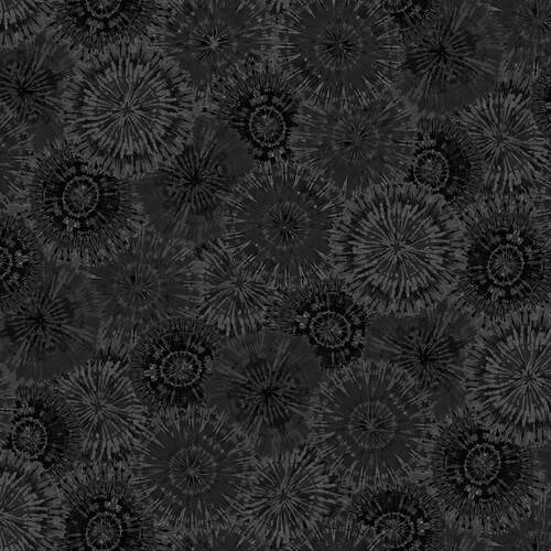 108" Quilt Back - Henry Glass: Fanfare - Monotone - Black - 2745W-99