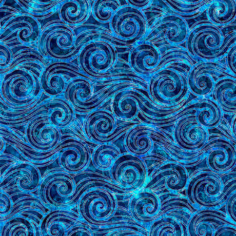 Quilting Treasures: - Oceana - Waves - 27092-W - ©Dan Morris