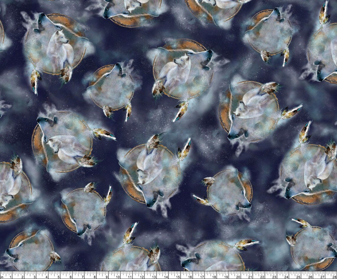 Quilting Treasures: Wolf Song - Wolf Vignette - 29011-N