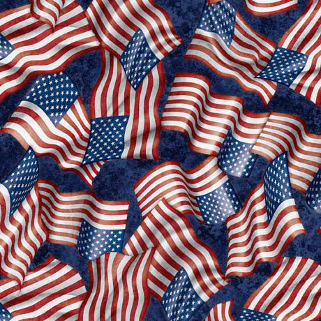 Quilting Treasures: American Heros - Wavy Flag - 30684-N