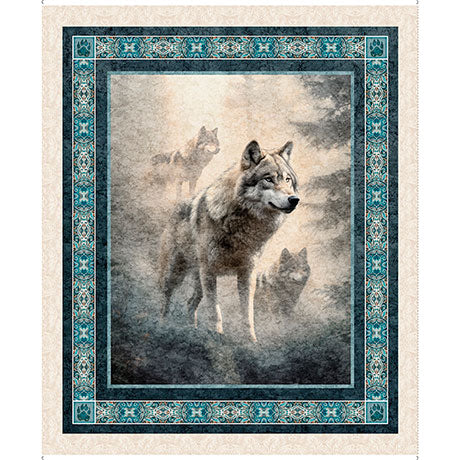 Quilting Treasures: Running with the Pack - Wolf Panel - Panel - 31098-X - ©Morris Creative Group
