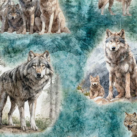 Quilting Treasures: - Running with the Pack - Wolf Vignettes - 31100-Q - ©Morris Creative Group