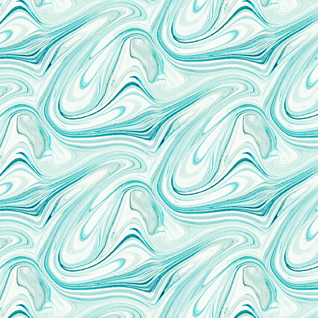 Quilting Treasures: - Virtuoso - Marble 31429-Q - Turquoise - Ocllo Mason