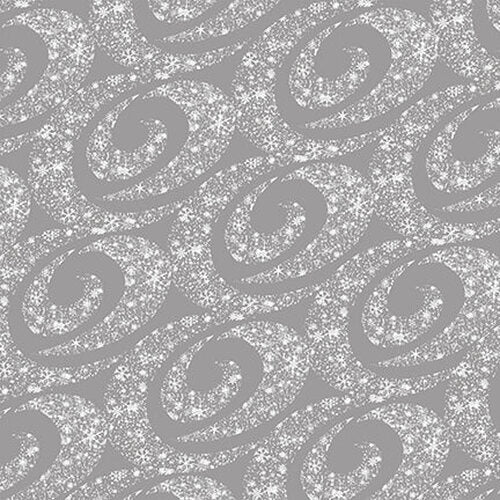 Henry Glass: Holidays Lane - Swirling Snow - Gray - 9621-90
