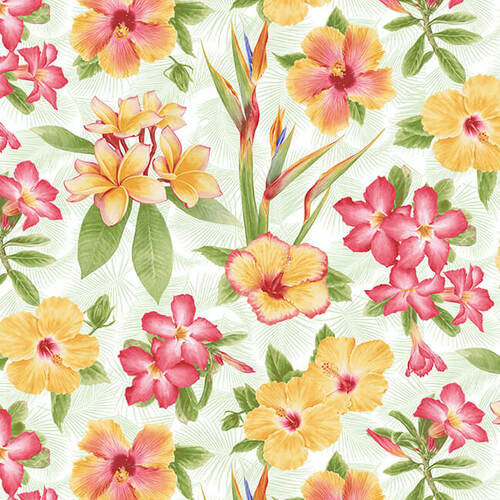 Henry Glass: Pink Paradise - Tropical Flowers - 9863-84