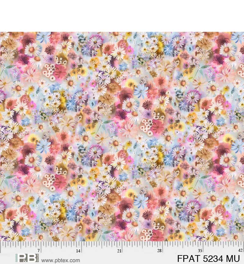 108" Quilt Back - P&B Textiles - Flower Patch - Multi - FPAT5234-MU