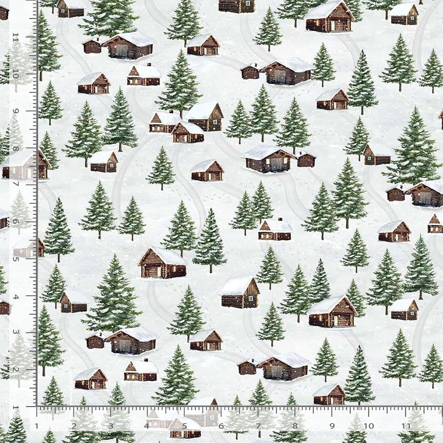 Timeless Treasures: Winter Wonderland - Trees with Winter Scripts - CD3693 - Katie Hennagir