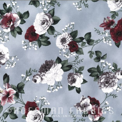 Hoffman: A Floral Perspective - Grey - N7550-78