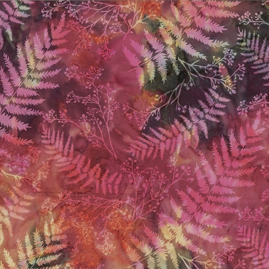 Batiks - Hoffman: Bali Batiks - Fern and Twigs - Global Spice - S2313-634
