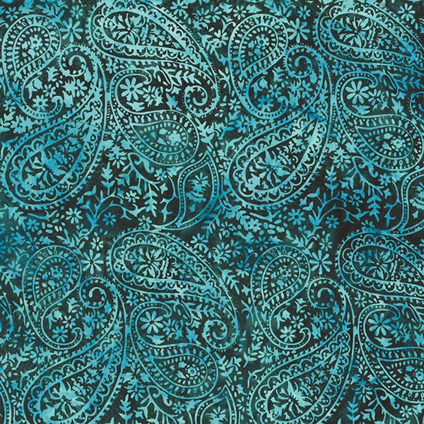 Batiks - Hoffman: Bali Batiks - Paisley - Mineral - T2386-380