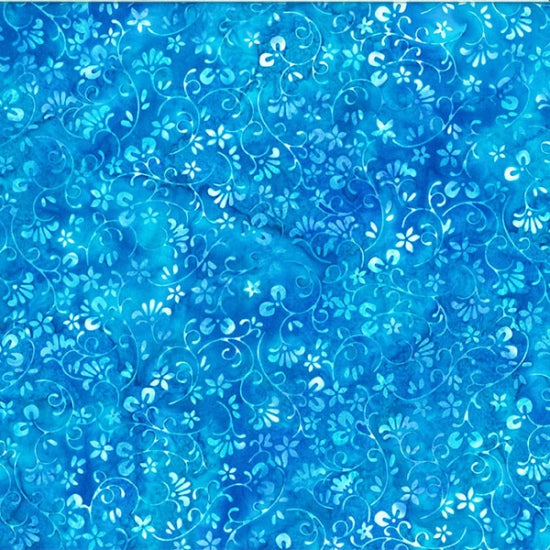 Batiks - Hoffman: Bali Batiks - Ditsy Floral - Seasalt - T2399-443
