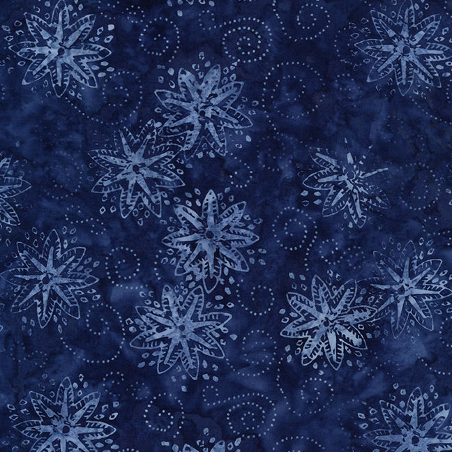 Batiks - Timeless Treasures: Tonga Batiks - Pinwheel - Royal - B6169
