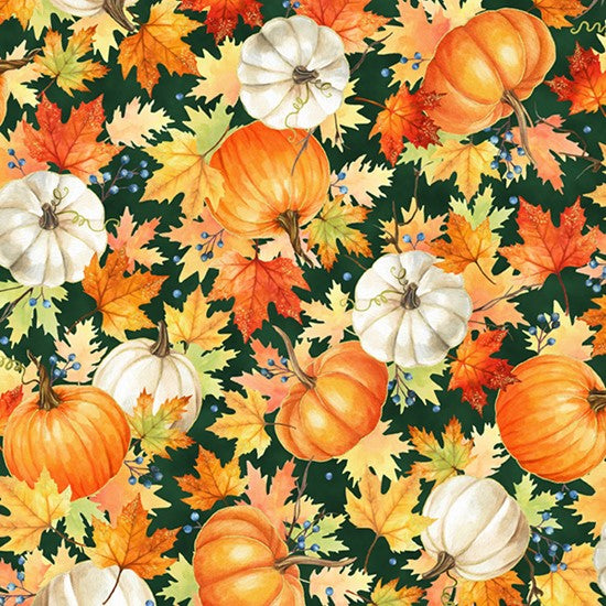 Hoffman: Fall For Autumn - Pumpkins - U4985-31G - Metallic
