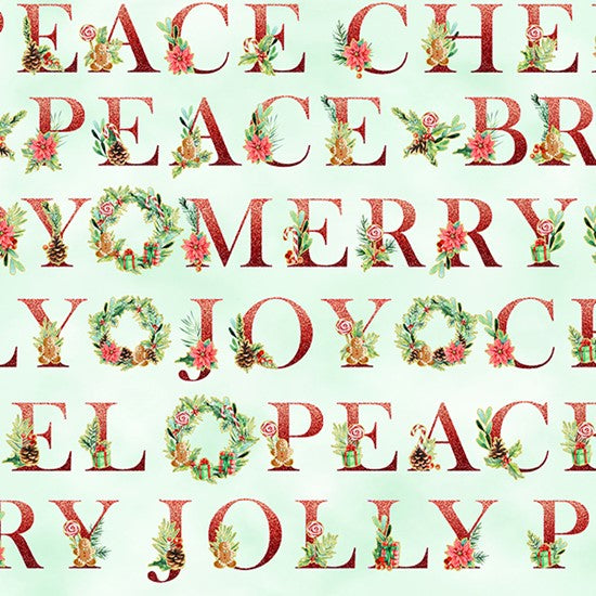 Hoffman: Holiday Sweets - Holiday Words - U4991-74G - Metallic