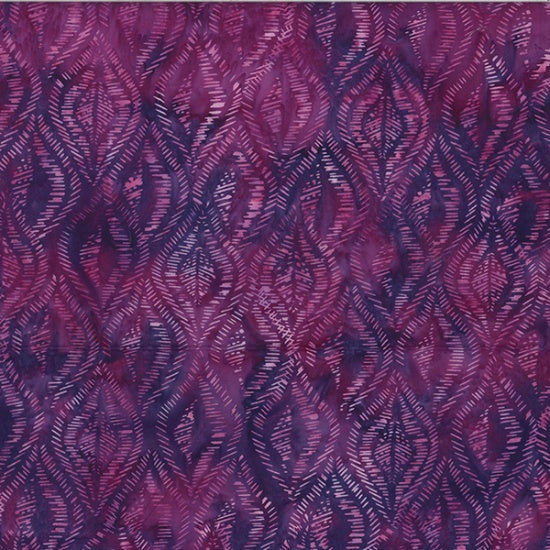 Hoffman: Bali Batik - Violet and Pink Skies - Ogee - Marsala - V2539-423