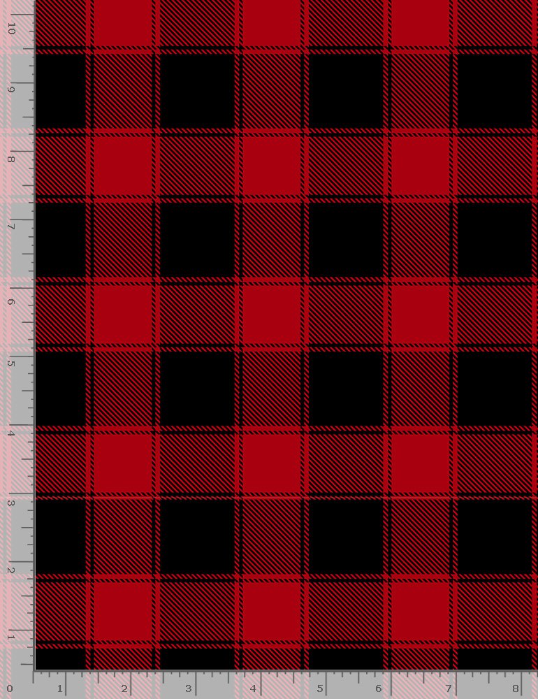Timeless Treasures - Softie - Buffalo Check - PD5784-Red-Softie - Minky