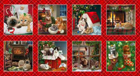 Henry Glass: Fireside Kittens - Panel - 9056-88