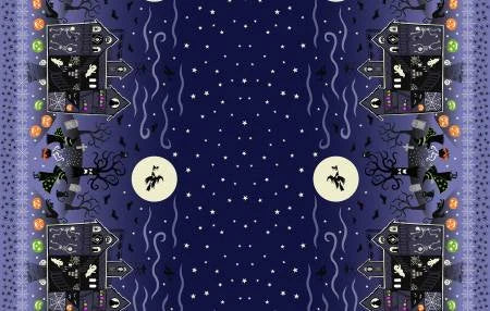 Lewis and Irene: Spooky Blue - Haunted House - Double Border - A599