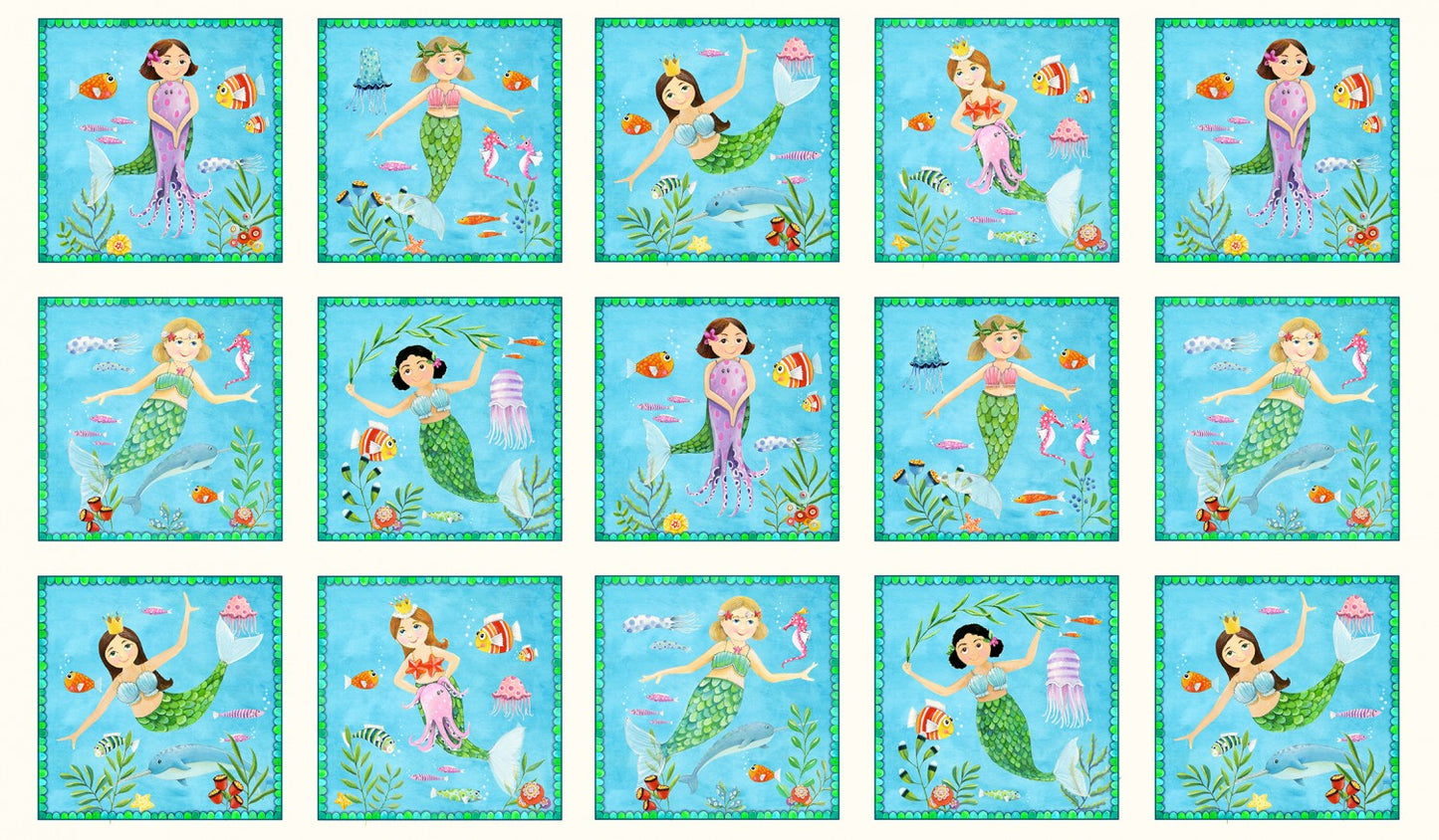 Elizabeth Studio: Little Mermaids Panel - 17002E-Cream