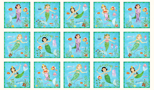 Elizabeth Studio: Little Mermaids Panel - 17002E-Cream