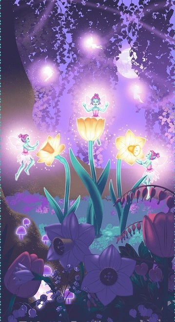Henry Glass: Pixie & Petals - 197PG-55 - Pixie Panel - Salt Meadow Studios