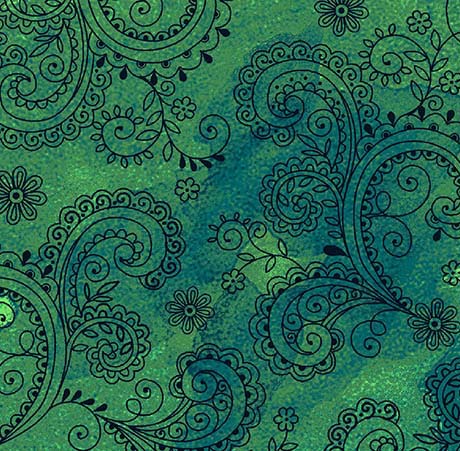 108" Quilt Back - Quilting Treasures - Avalon 108 - Green - 26312-G