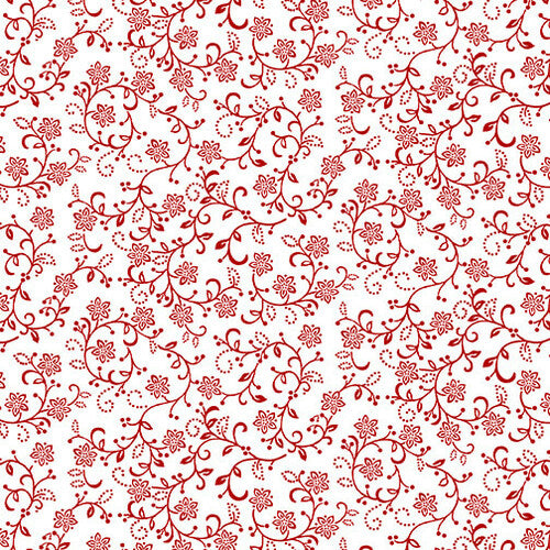 Henry Glass:  Scarlet Stitches - Tiny Vines - 2702-18