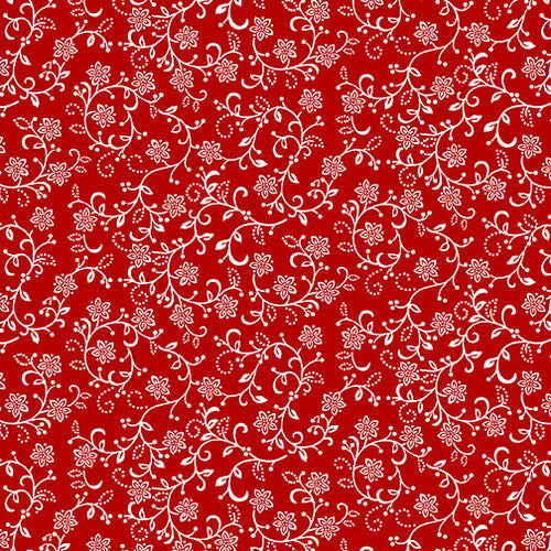 Henry Glass:  Scarlet Stitches - Tiny Vines - 2702-88