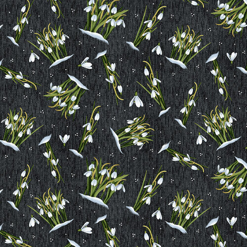 Henry Glass:  Frozen in Time - Snow Drops - Black - 2707-99