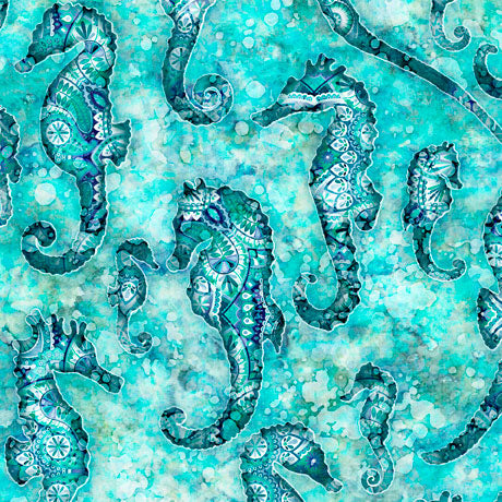 Quilting Treasures: - Oceana - Seahorse - 27090-Q - ©Dan Morris