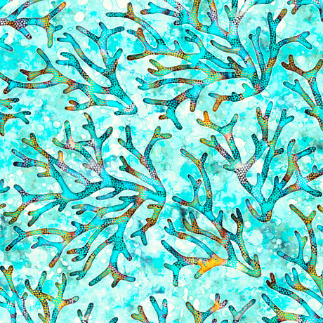 Quilting Treasures: - Oceana - Coral - 27091-Q - ©Dan Morris