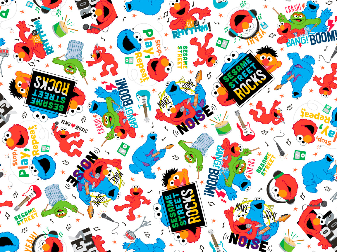 Quilting Treasures: Sesame Street - Loud Noise - Sesame Workshop - 27919-Z