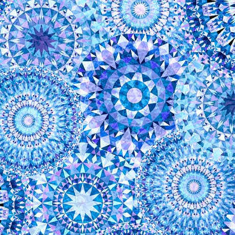 Quilting Treasures: Jewelscape - Ombre - Blue/Lavender - 28979-BL