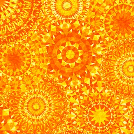 Quilting Treasures: Jewelscape - Ombre - Yellow/Orange - 28979-OS