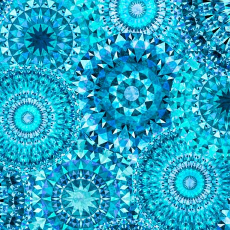 Quilting Treasures: Jewelscape - Ombre - Turquoise/Blue - 28979-YQ