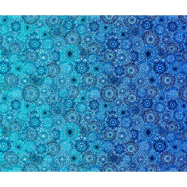 Quilting Treasures: Jewelscape - Ombre - Turquoise/Blue - 28979-YQ