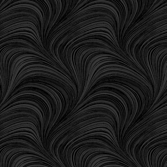 Benartex: Wave Texture Black - 2966B-12