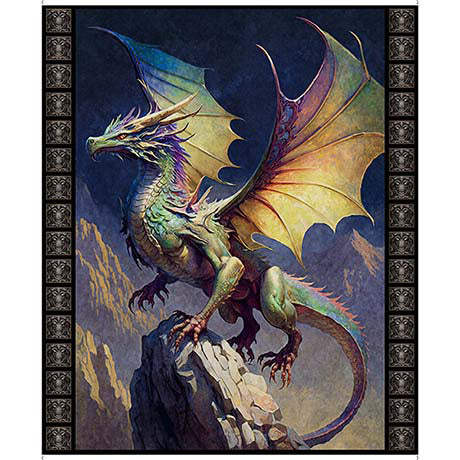 Quilting Treasures: Dragon Fyre - Dragon Panel - Panel - 30134-N