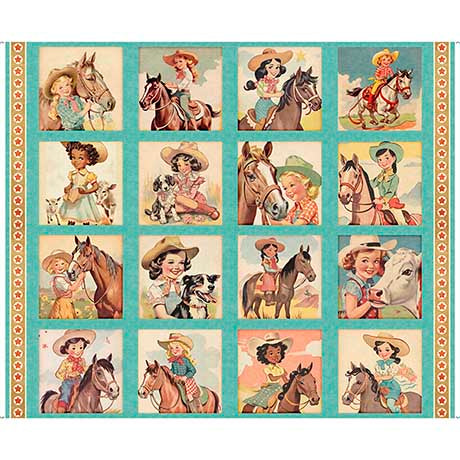 Quilting Treasures: Hey Cowgirl - Cowgirl Picture Patches - 30365-Q