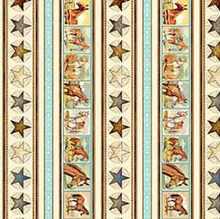 Quilting Treasures: Hey Cowgirl - Horse Stripe - 30366-E