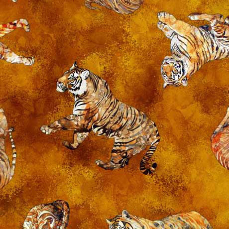 Quilting Treasures: Eye of the Tiger - Tiger Toss - 30476-O