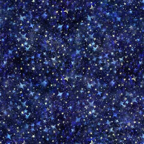 108" Quilt Back - Quilting Treasures - Aurora - Packed Stars - 30595-NWide