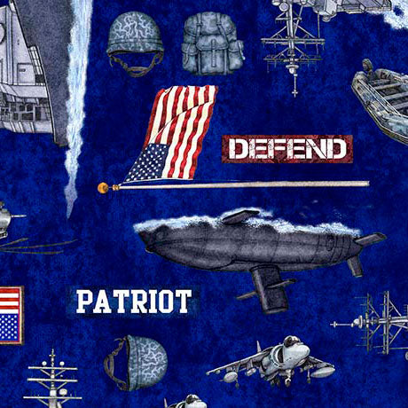 Quilting Treasures: Patriot - Navy Allover - 30936-N