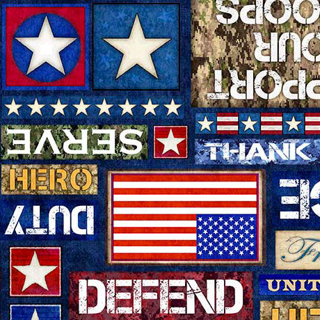 108" Quilt Back - Quilting Treasures - Patriot - Patriot Text - Wide - 30938-X108