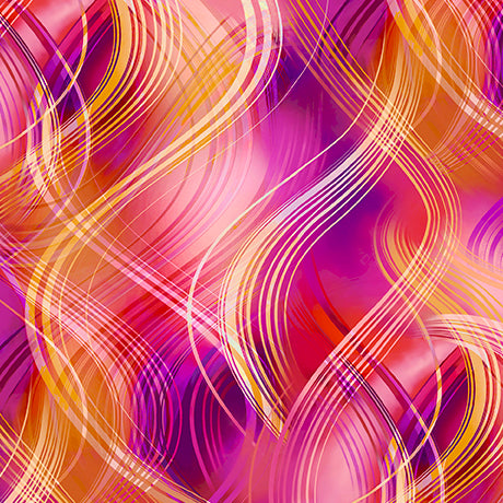 Quilting Treasures: Synergy - Wavy Plaid - Fuchsia - 30943-P