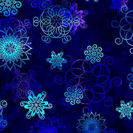 Quilting Treasures: Fantasia - Lineral Floral - 30966-N