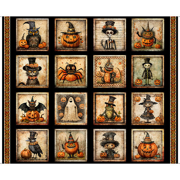 Quilting Treasures: Jeepers Creepers - Halloween Picture Patches - Panel - 31008-J