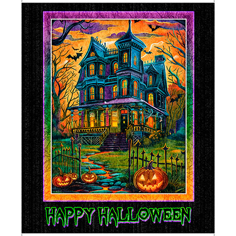 Quilting Treasures: Happy Haunting - Haunted Mansion - Panel - 31042-X