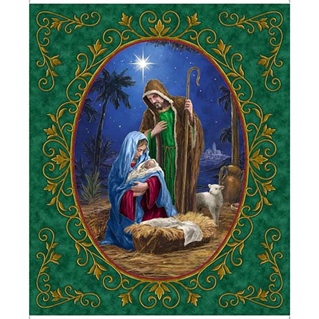 Quilting Treasures: Heavenly Night - Nativity Panel - 31130-X - ©Marcello Corti
